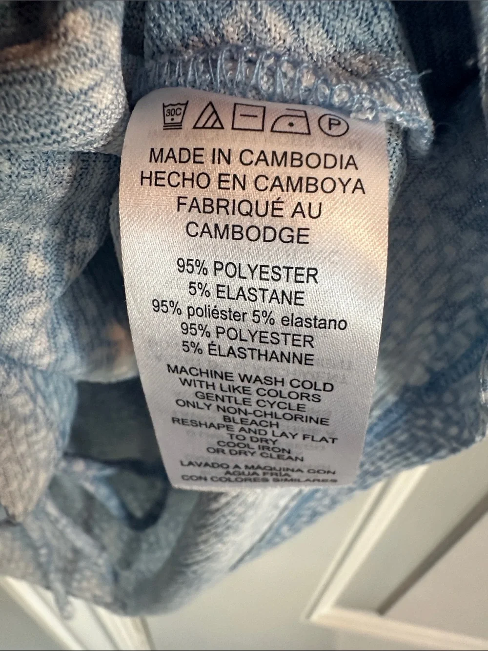 Michael Kors Sky Blue Ruched V-Neck Short Sleeve Tee